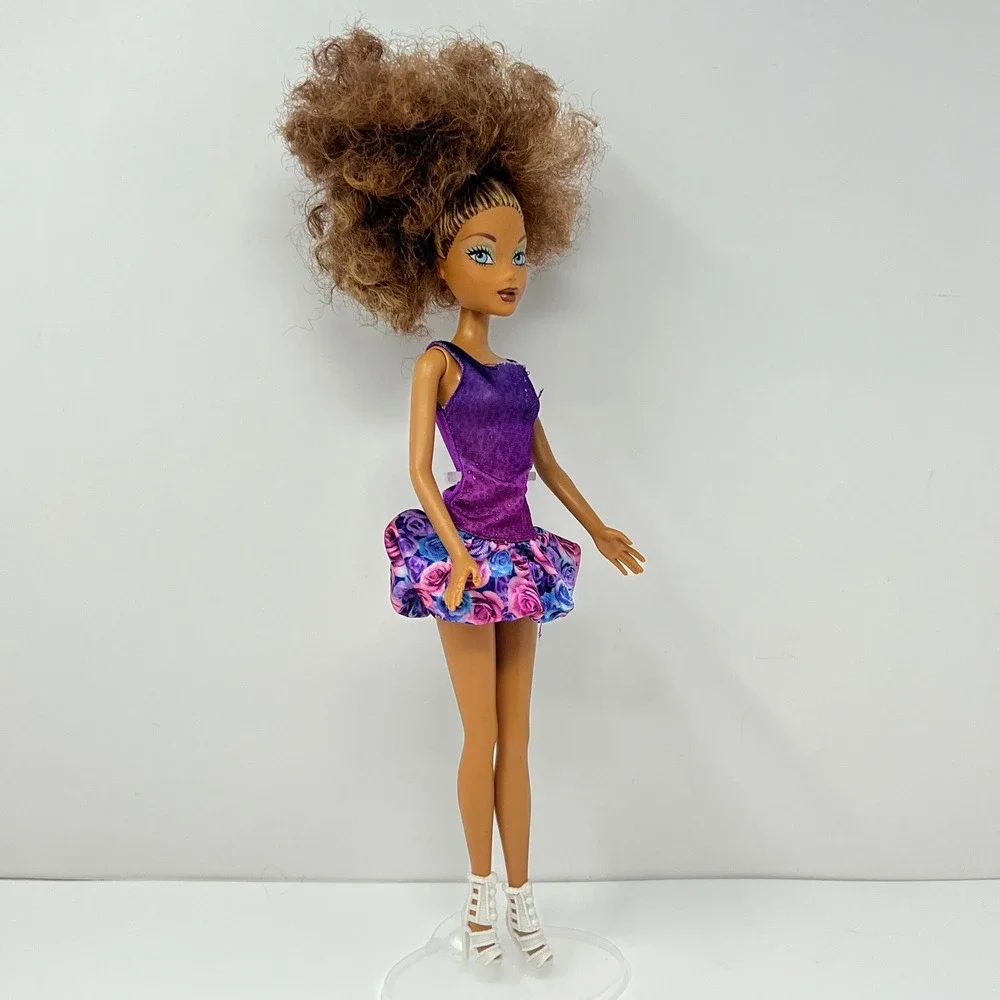 Barbie My Scene Madison‎ Doll 12 Inch Purple Floral Dress White Heels 1999